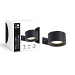 D'Lite Luz De Pared Lucia Negro 1.5W - 830 Luz Cálida | IP54 - Solar Batería - Sensor De Luz